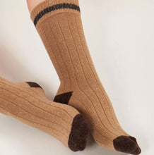 Görseli Galeri görüntüleyiciye yükleyin, Alpaka & Koyun Yünü | Bej/Kahve | İnce Çizgili