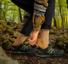 Görseli Galeri görüntüleyiciye yükleyin, Alpaca Wool Thermal Hiking Socks | Kahverengi - Kırmızı