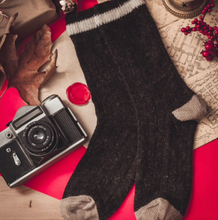 Görseli Galeri görüntüleyiciye yükleyin, Alpaka & Koyun Yünü | Kahve/Ekru Uzun