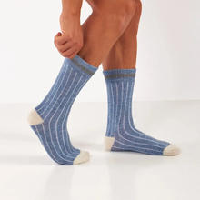 Görseli Galeri görüntüleyiciye yükleyin, Alpaka & Koyun Yünü | Mavi/Antrasit