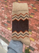 Görseli Galeri görüntüleyiciye yükleyin, Alpaka & Koyun Yünü | Desenli Kahve/Antrasit