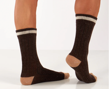 Görseli Galeri görüntüleyiciye yükleyin, Alpaka & Koyun Yünü | Kahve/Ekru Uzun