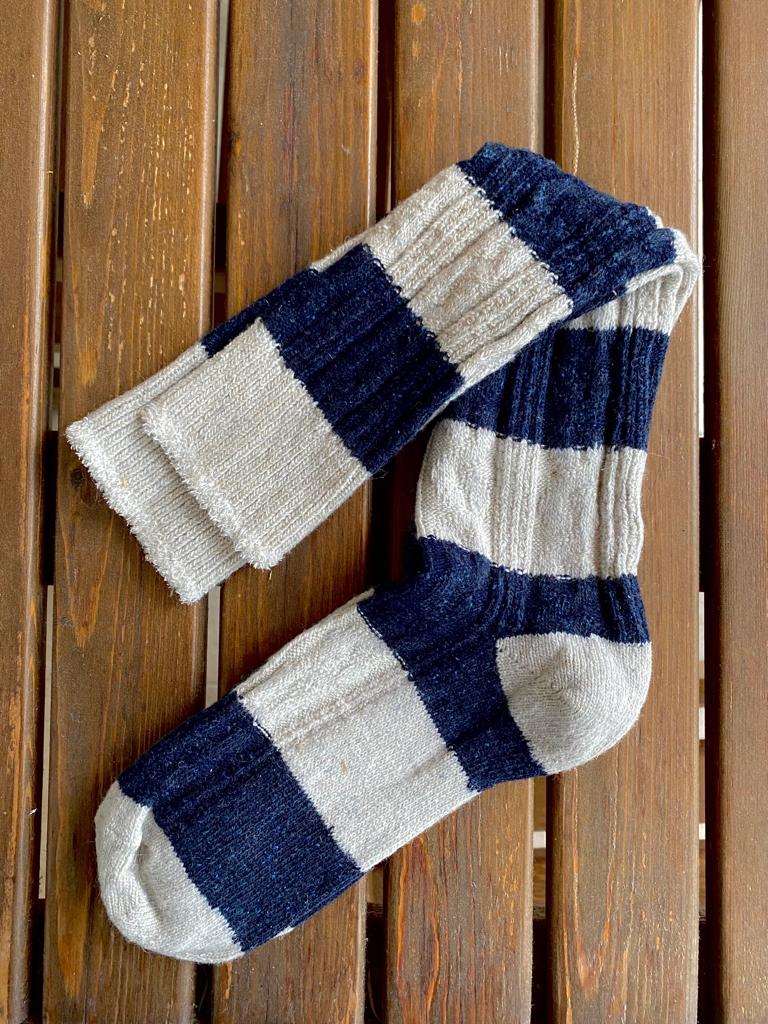 Lacivert Beyaz | Çizme & Ev Çorabı
