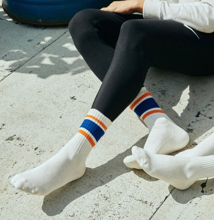 Renkli Çizgili Spor Çorap